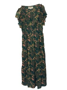 Trovata Empire Smocked Floral Tiered Midi Dress